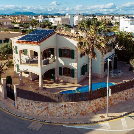 Mallorca Finca Haus Mit Pool Direkt Am Meer Es Trenc, Bootstour Moeglich Sa Rapita Exterior photo